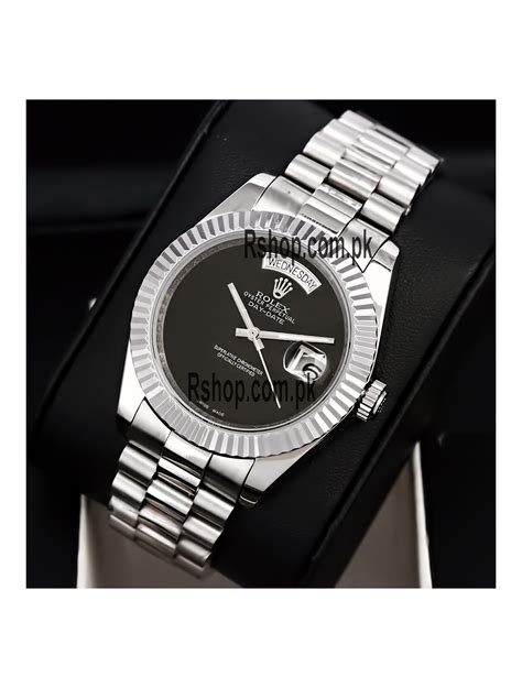 rolex day-date automatic watch digitless black dial 530|rolex date and day display.